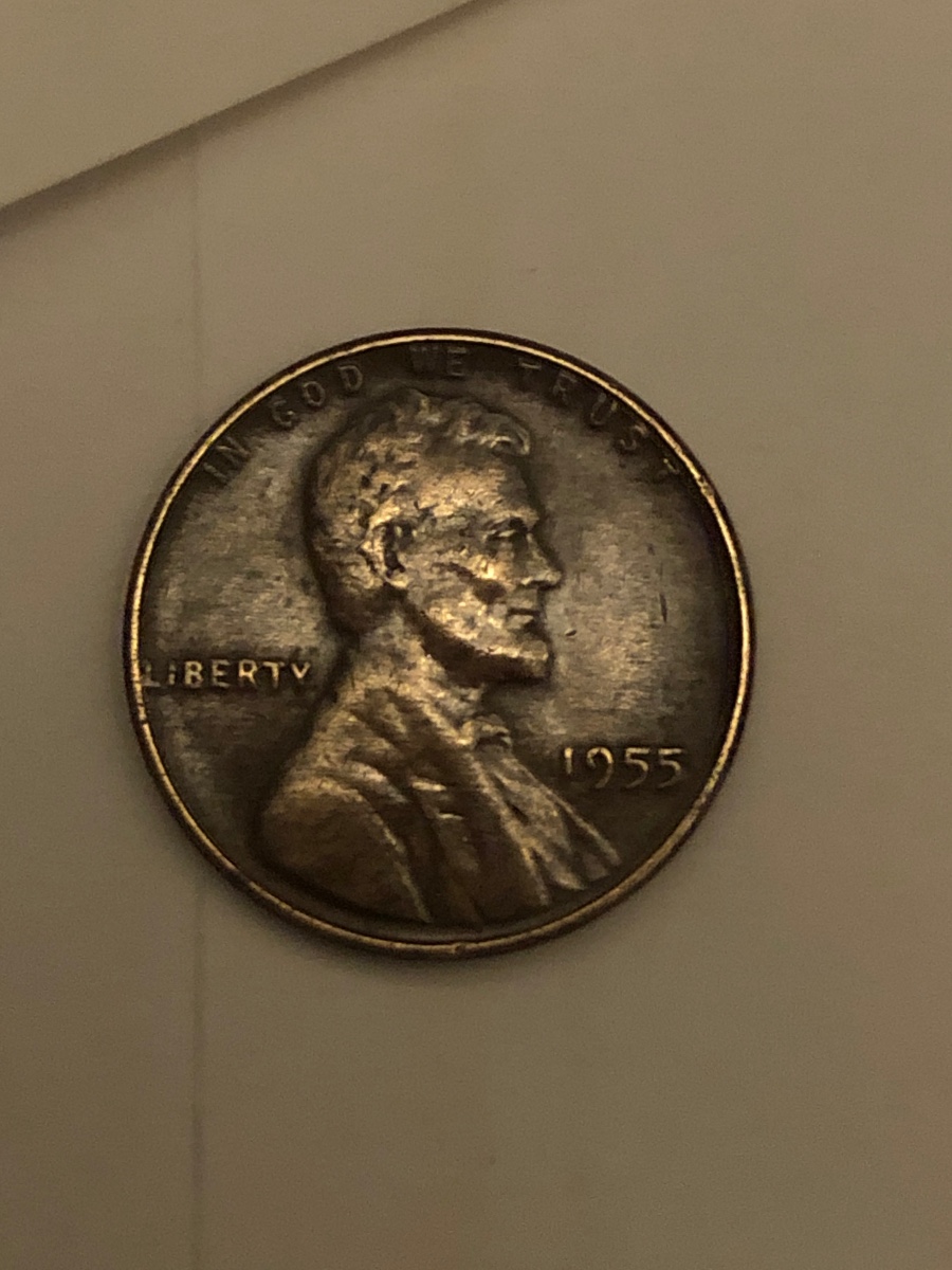 1955-No-Mint-Mark-Sides-Of-Penny-Look-Funny